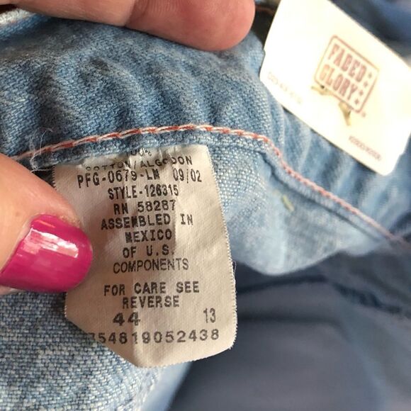 NWT Faded Glory Men’s Vintage Utility Fit Jean Shorts Size 44 - Picture 8 of 8